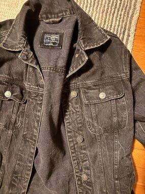 Abercrombie & Fitch Washed Black Denim Jacket